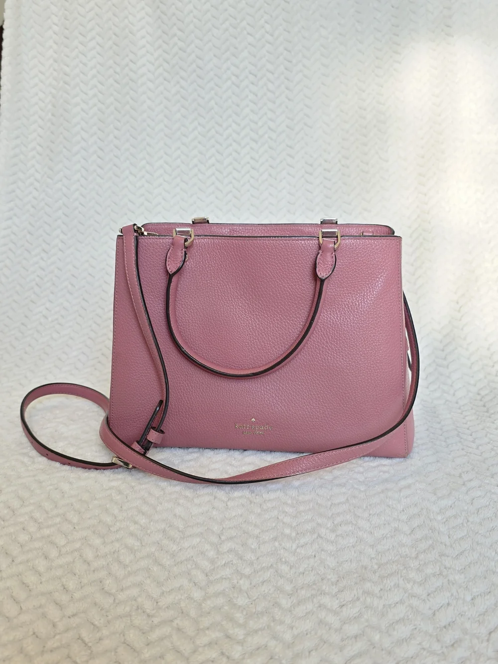 Kate Spade Muted Rose Leila Shoulder / Crossbody Satchel